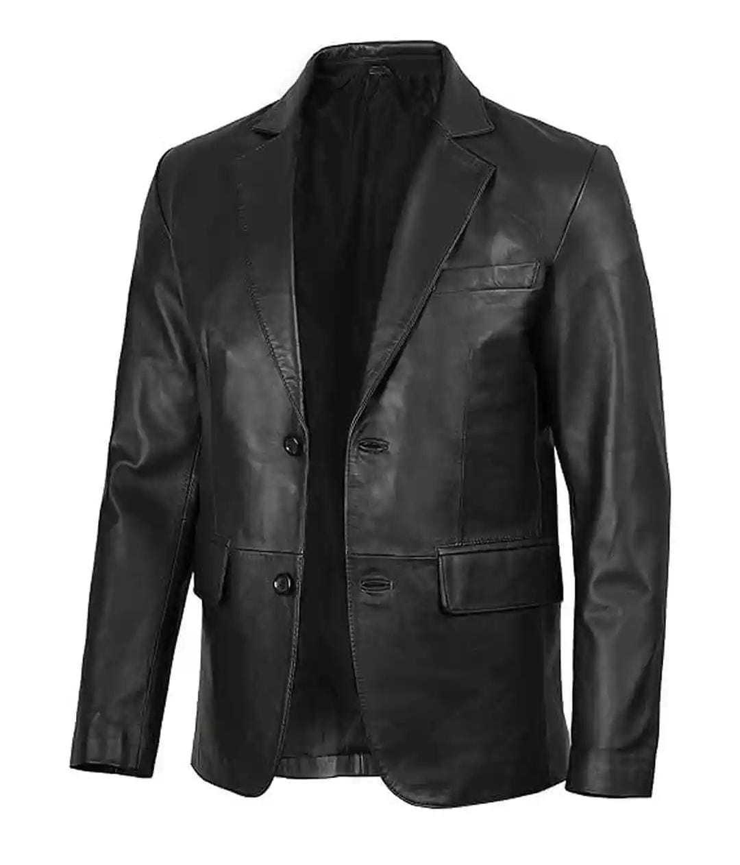 The Obsidian Leather Blazer