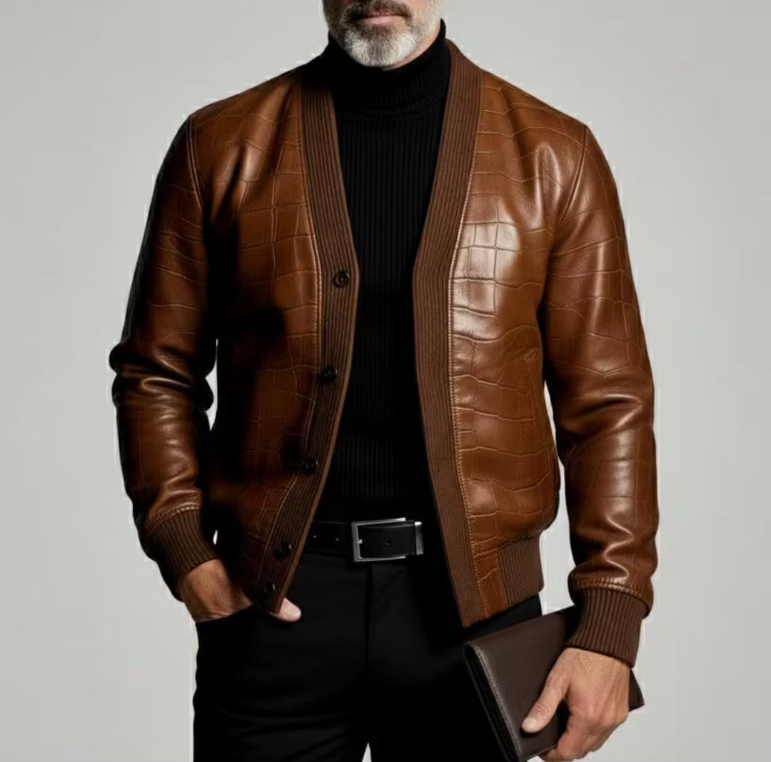 The Amber Textured Bomber
