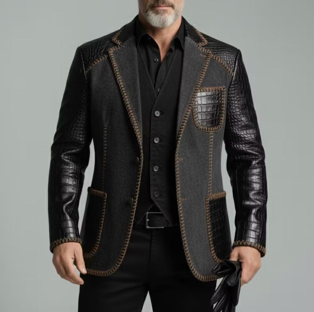 The Charcoal Contrast Blazer