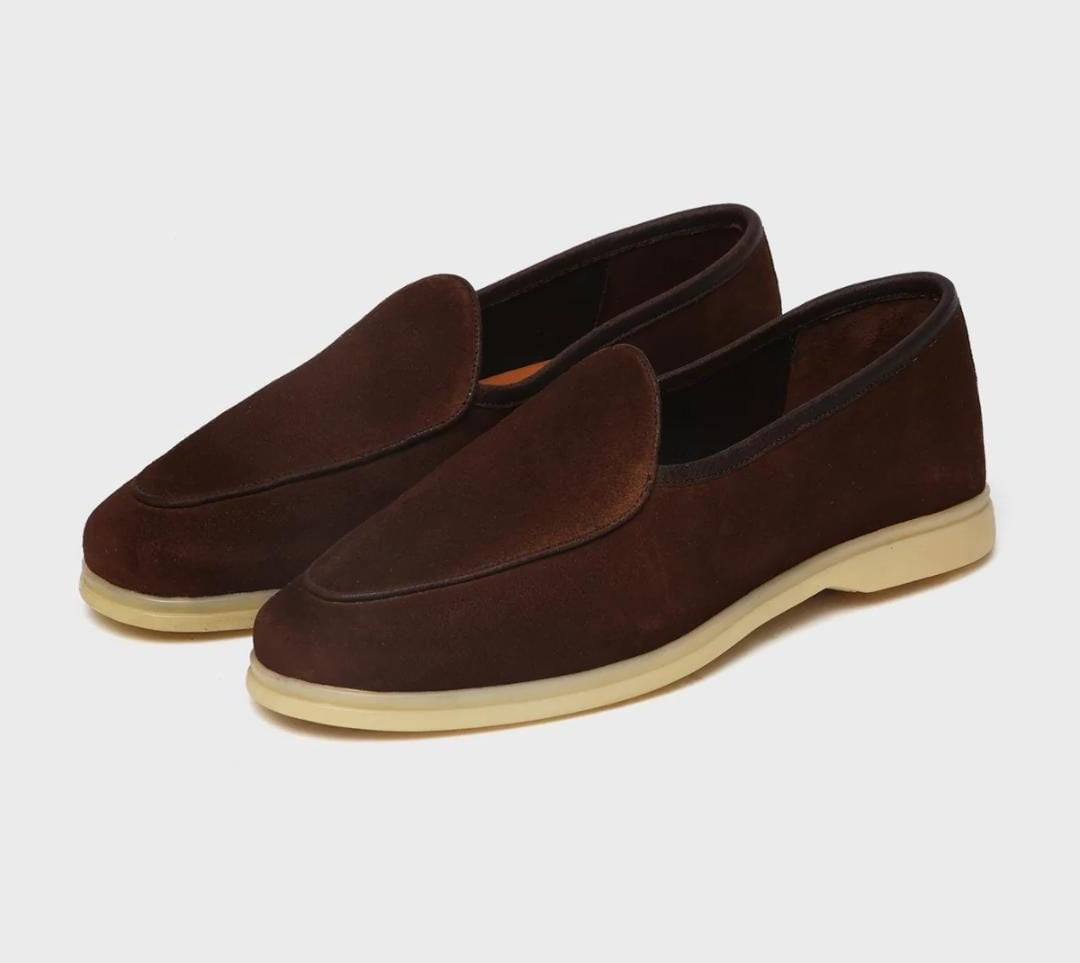 Dark Brown Suede Loafers