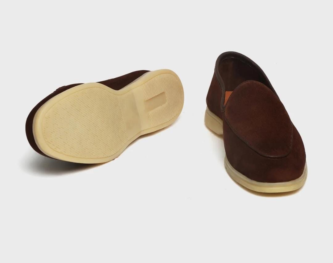 Dark Brown Suede Loafers