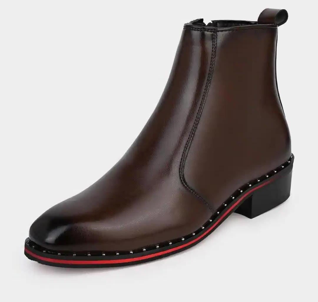 Brown Heeled Chelsea Boots