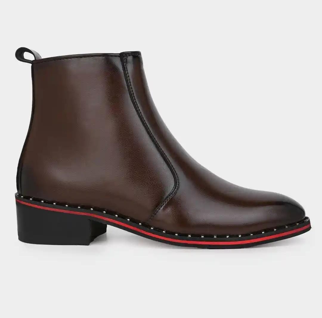 Brown Heeled Chelsea Boots