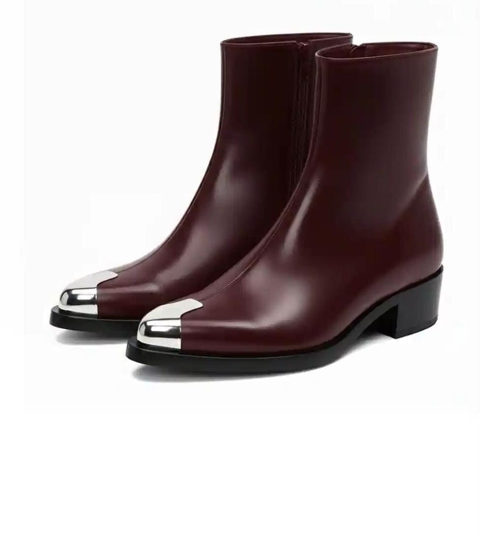 Burgundy Chelsea Boots