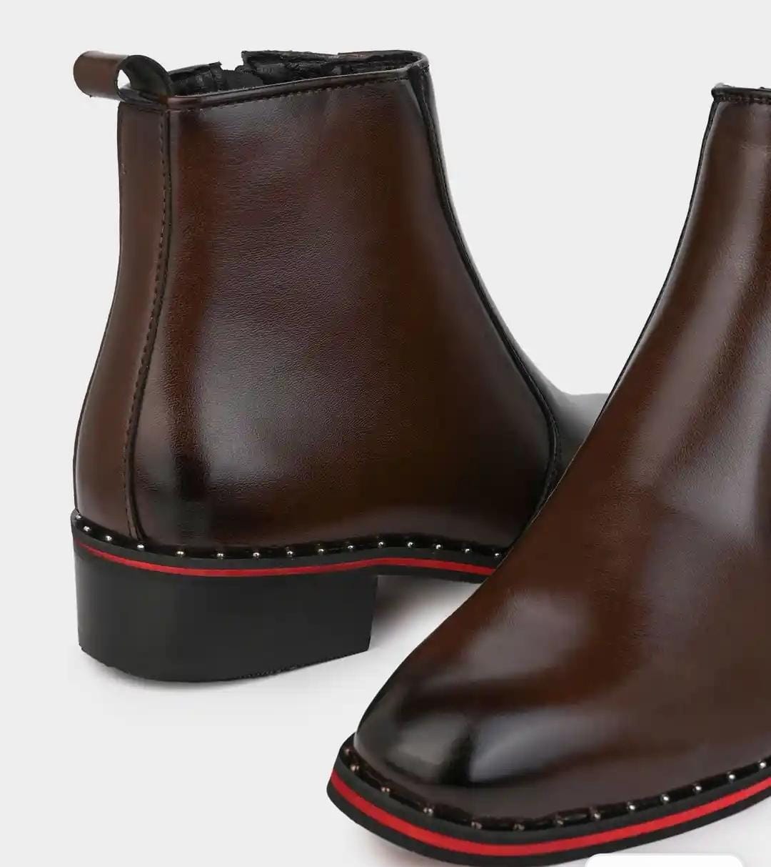 Brown Heeled Chelsea Boots