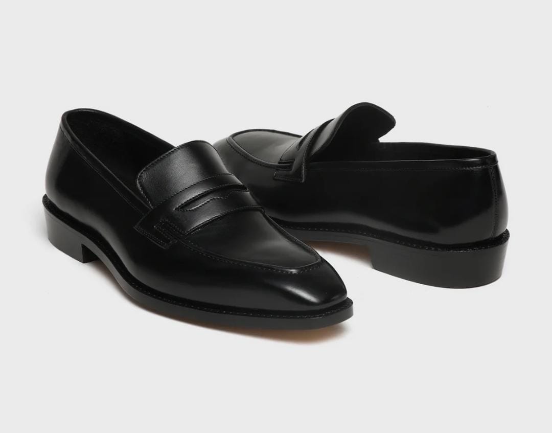 The Classic Noir Penny Loafers