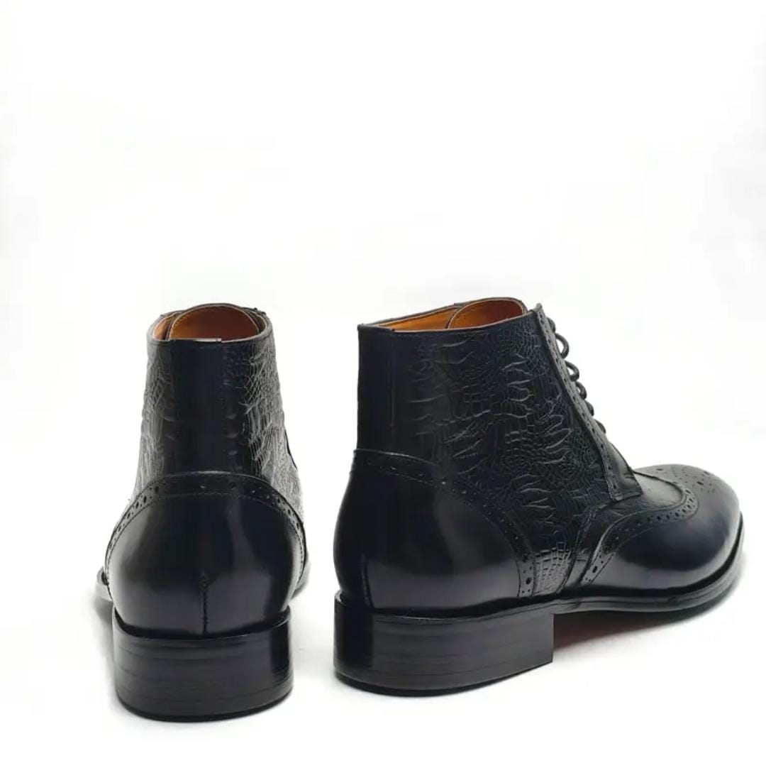 Kensington Croc Wingtip Boots