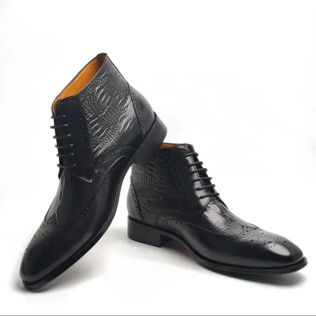Kensington Croc Wingtip Boots